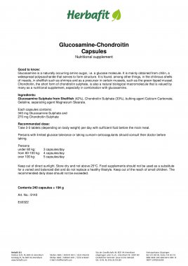 Glucosamine-Chondroitin Capsules 240 capsules