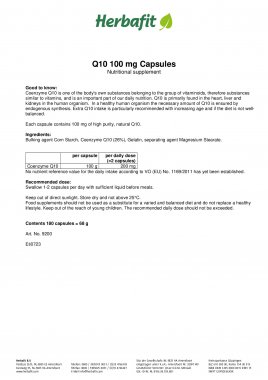 Q10 Capsules 100 mg 70 g