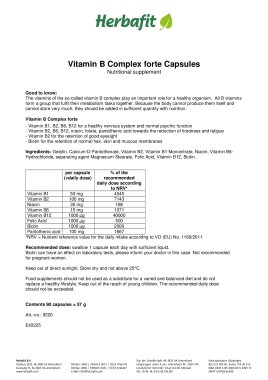 Vitamin B Complex Forte Capsules 60 g