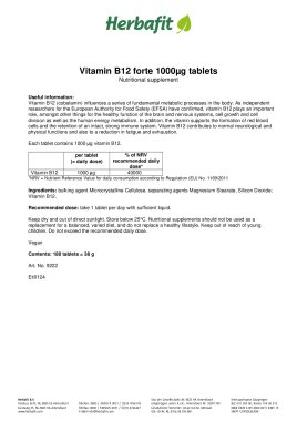 Vitamin B12 forte 1000µg tablets 180 tablets