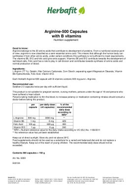 Arginine-500 capsules 198 g