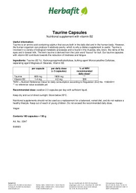 Taurine Capsules 135 g