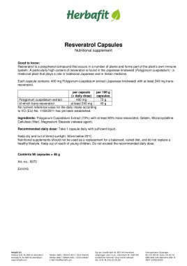 Resveratrol Capsules 50 g
